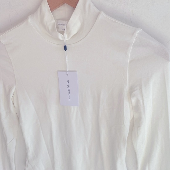 (A9) Lovers + Friends Tienna Bodysuit with thumb holes in White, Size XS, NWT - Picture 9 of 14